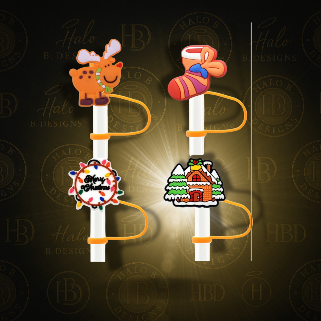 Drink Accessories - Custom Straw Toppers & Tumbler Add-Ons – Halo B Designs