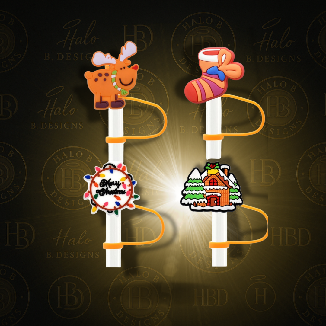 Drink Accessories - Custom Straw Toppers & Tumbler Add-Ons – Halo B Designs