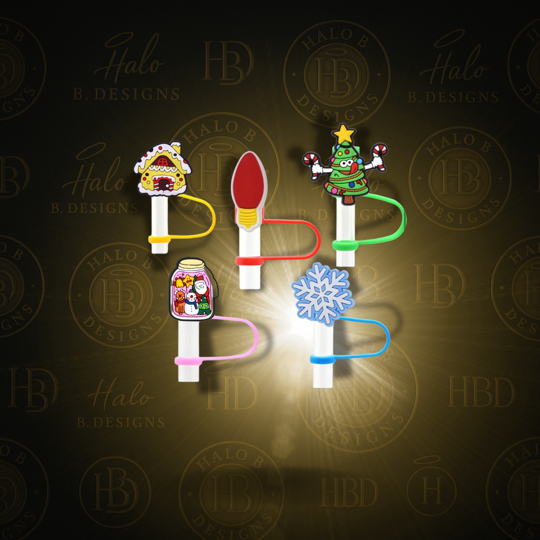 Drink Accessories - Custom Straw Toppers & Tumbler Add-Ons – Halo B Designs