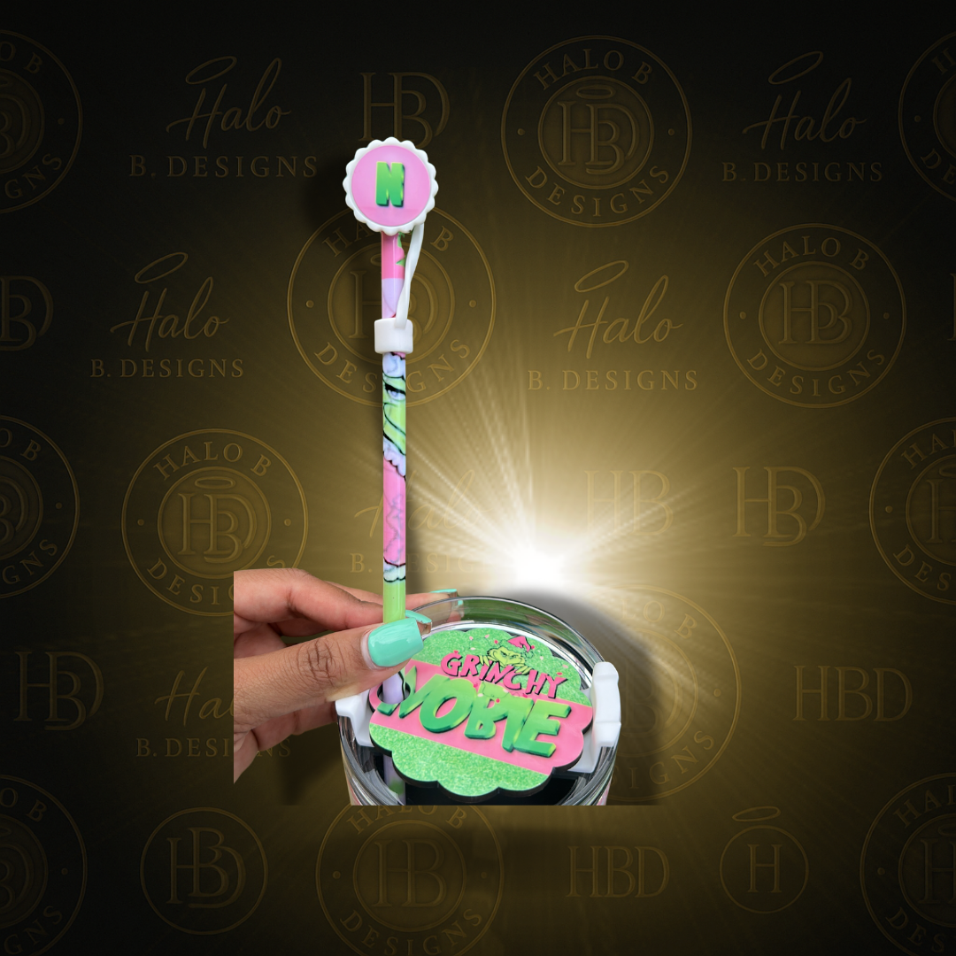 Drink Accessories - Custom Straw Toppers & Tumbler Add-Ons – Halo B Designs